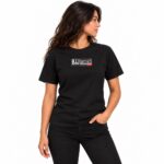 Camiseta BJJ Jiu Jitsu Brasileiro Feminina Preta - Imagem 2