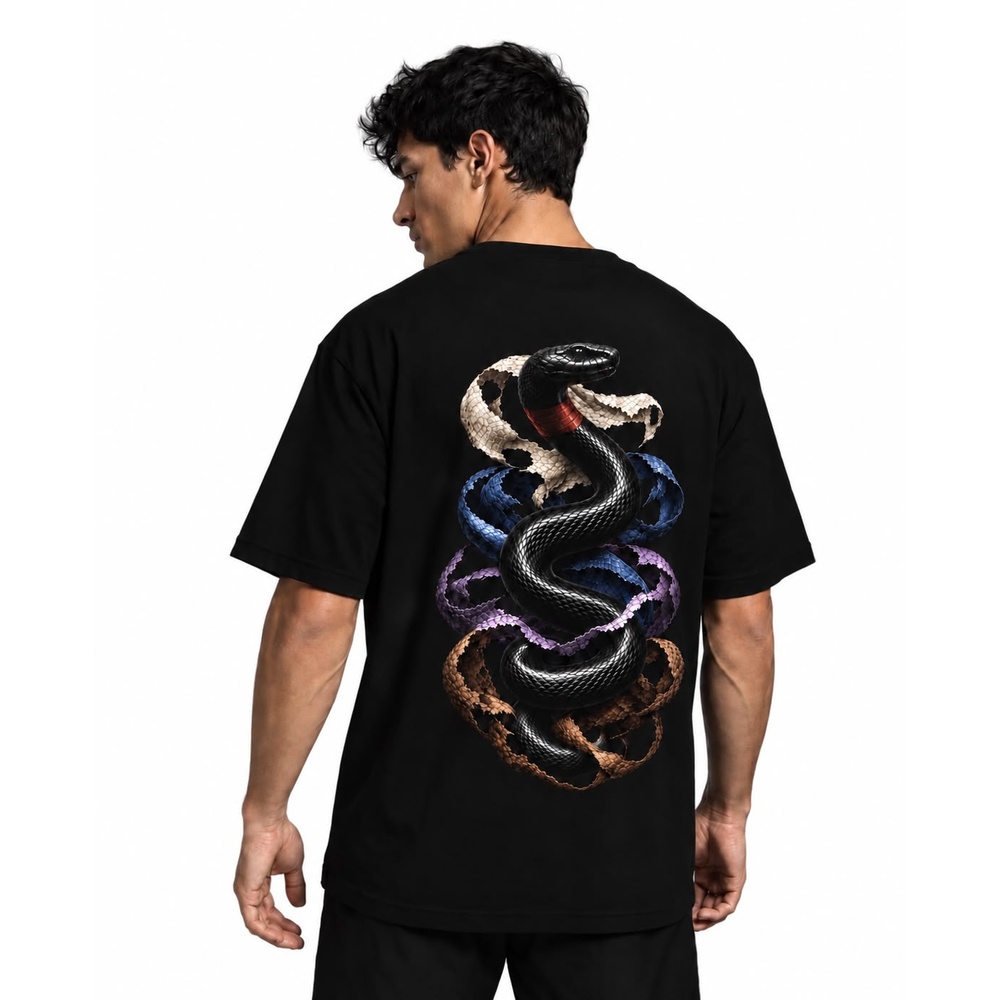 ESTAMPA COBRA MASC Camiseta Camadas de cobra Jiu Unissex - Imagem 1