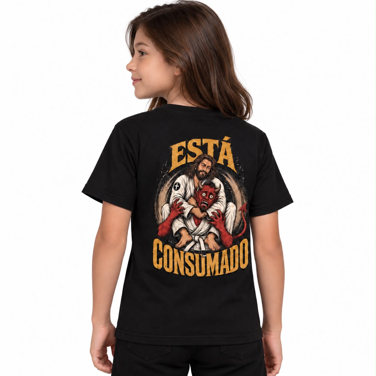 ESTAMPA ESTA CONSUMADO KIDS FEM COSTA Camiseta BJJ Esta Consumado KIDS feminino - Imagem 1